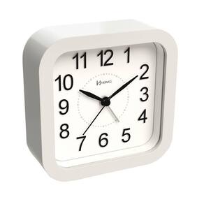 Relógio Despertador Quartz Herweg Silencioso Luz 2644 Branco - Branco
