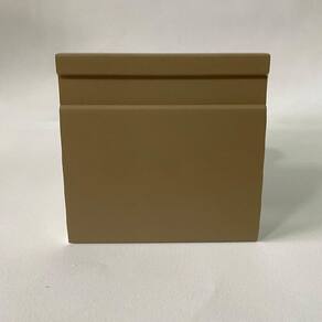 Kit com 30 Barras Rodapé de Poliestireno 10cm X 15mm Frisado Color 72m Cappuccino
