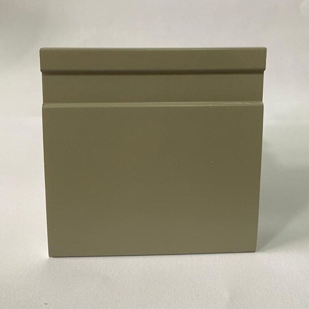 Kit com 15 Barras Rodapé de Poliestireno 10cm X 15mm Frisado Color 36m Grey