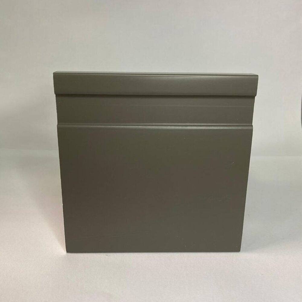 Kit com 30 Barras Rodapé de Poliestireno 10cm X 15mm Frisado Color 72m Cinza Escuro