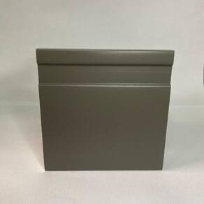 Kit com 5 Barras Rodapé de Poliestireno 10cm X 15mm Frisado Color 12m Cinza Escuro