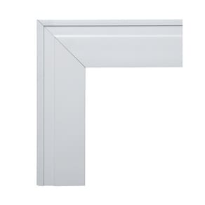Kit com 3 Barras Guarnição de Poliestireno 7cm X 15mm Frisado 6,75m Branco