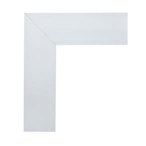 Kit com 10 Barras Guarnição de Poliestireno 7cm X 15mm Liso 22,5m Branco