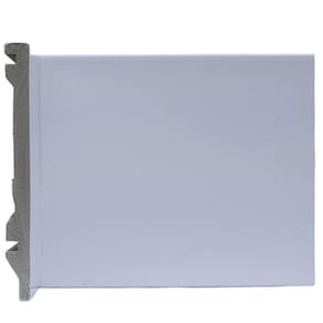 Kit com 5 Barras Rodapé de Poliestireno 15cm X 15mm Liso 12m Branco
