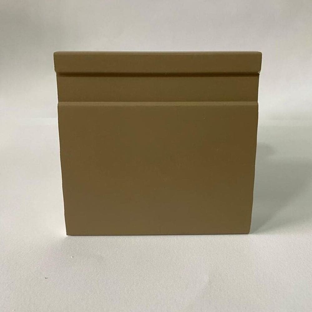 Kit com 15 Barras Rodapé de Poliestireno 10cm X 15mm Frisado Color 36m Cappuccino