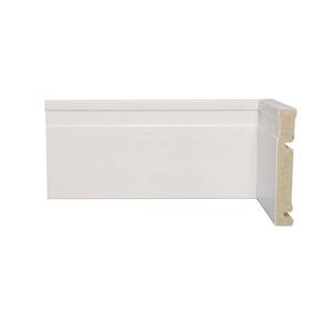 Kit com 3 Barras Guarnição de Poliestireno 10cm X 15mm Frisado 6,75m Branco