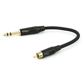 Cabo Adaptador Rca Para P10 Profissional Estereo - 2 Metros