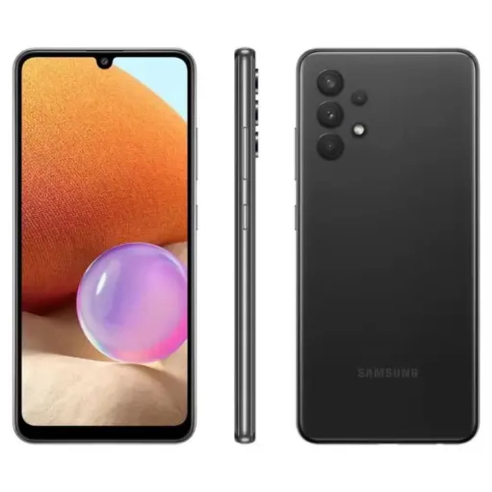 Usado: Samsung A32 128 GB Preto - Sem Touch / Face Id