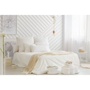 Kit com 10 Barras Boiserie / Ripado de Poliestireno M2 - 10mm X 2,5cm X 2m 20m Branco