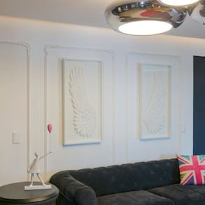 Kit com 5 Barras Boiserie Rodameio de Poliestireno M4 20mm X 200cm X 4cm 10m Branco
