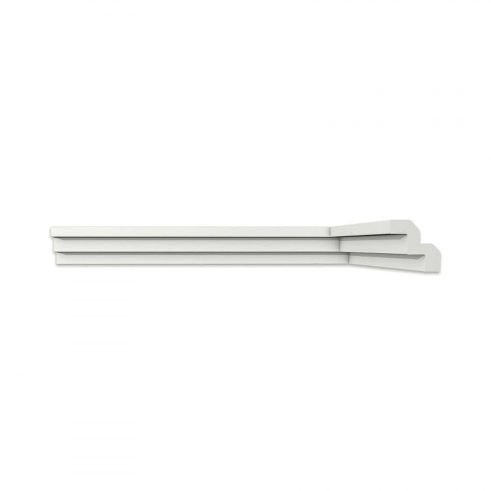 Kit com 3 Barras Roda Teto Perfil de Poliestireno T70 Homestar 6m Branco