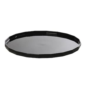 Bandeja Elegance Redonda Aro 30 Preta Em Policarbonato Linha Profissional Cook Vem