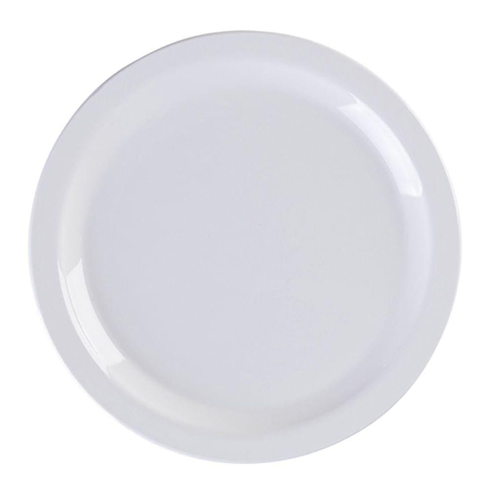 Prato Elegance Raso Redondo 19cm Branco Em Policarbonato Linha Profissional Cook Vem