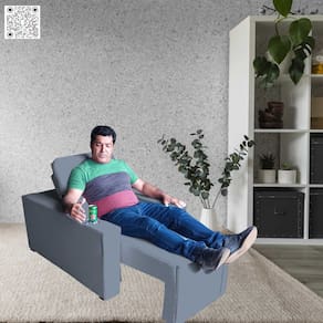 Poltrona Imperial Com Assento Retratil Eletrica Linho Conforto Modernidade e Requinte Grafitte
