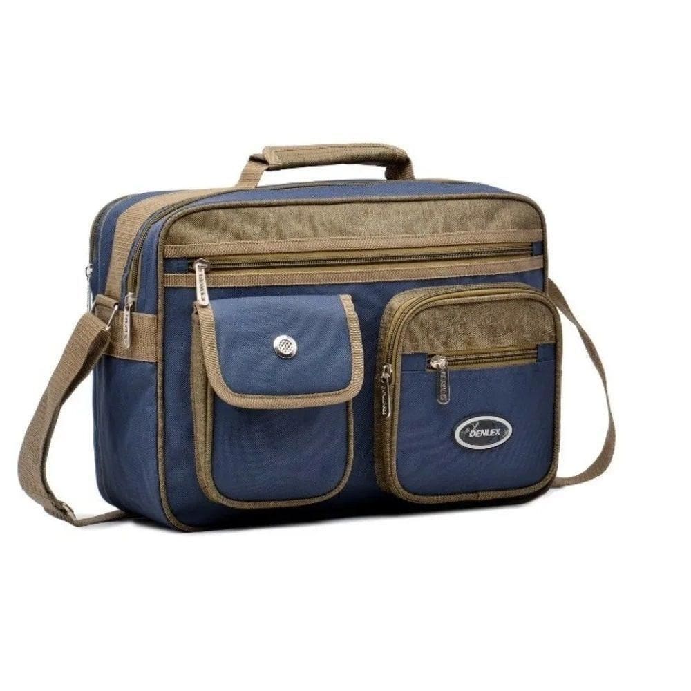 Pasta Bolsa Carteiro Transversal Notebook Denlex Azul 8691