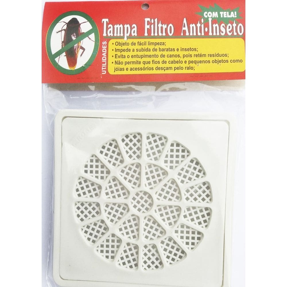 Ralos e Grelhas Anti Inseto com Tela 10cm D`Rose para Banheiros e Jardins.