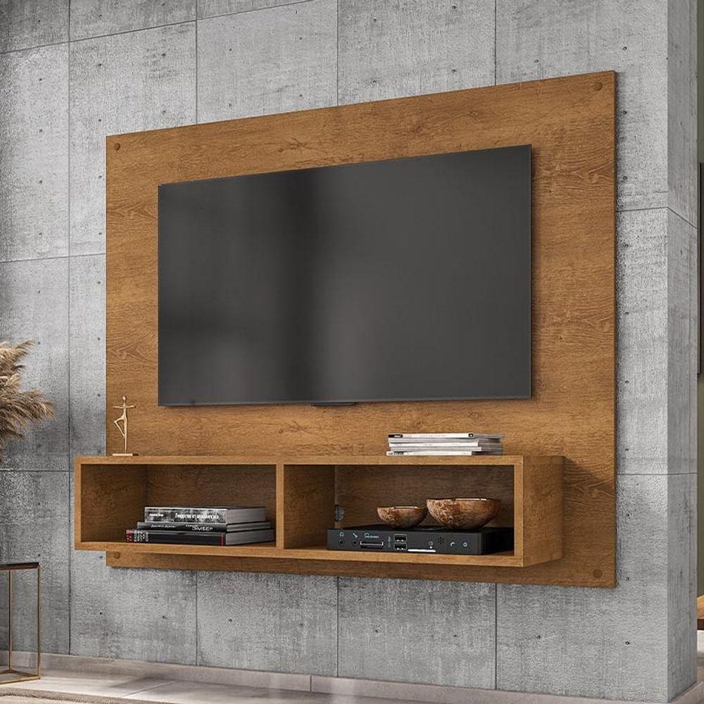 Painel Sala Para Tv De Até 43 Polegadas Cerpa Naturale Naturale