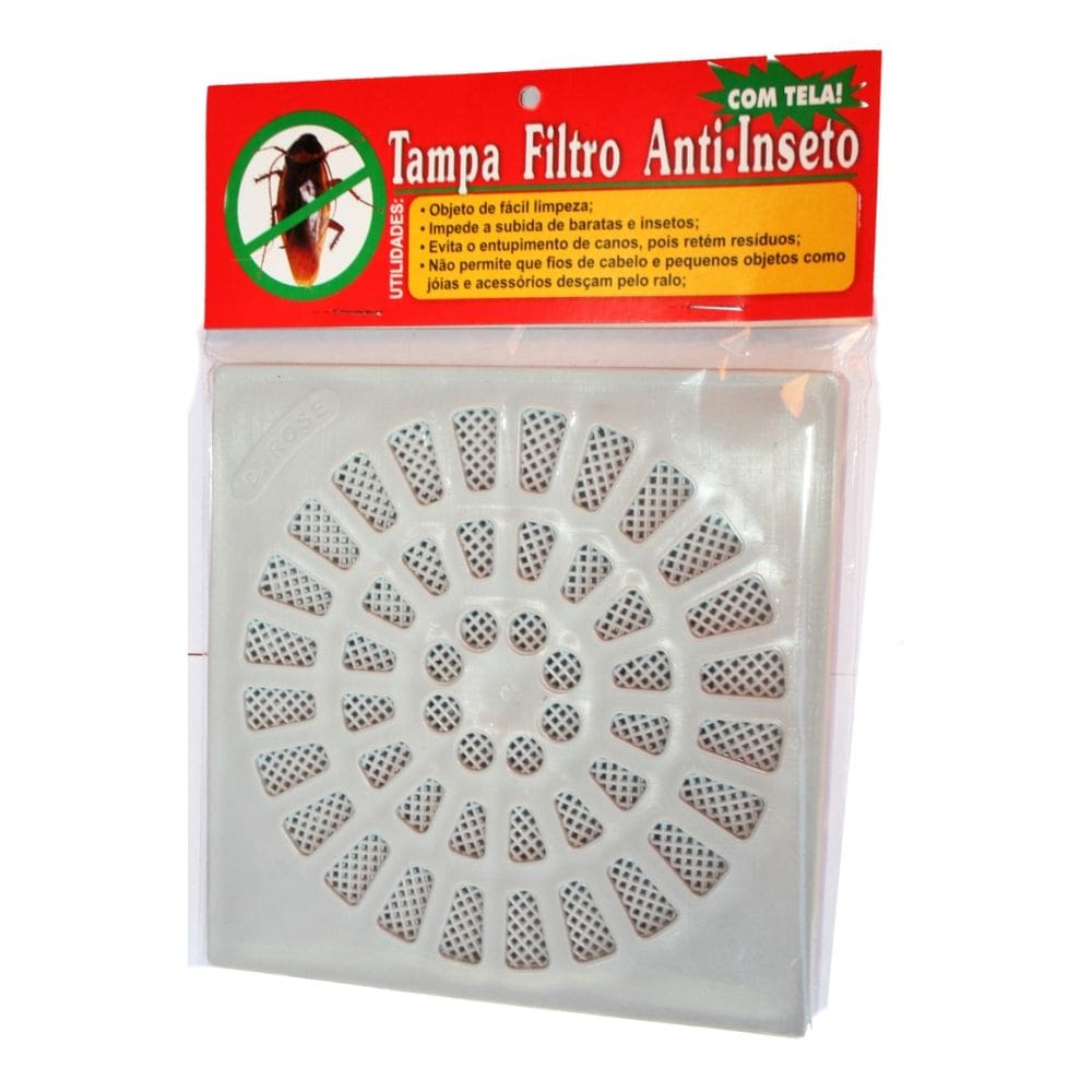 Grelhas para Ralos Anti Inseto com Tela 15cm D`Rose Para Banheiros e Jardins.