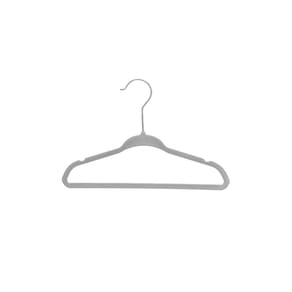 Kit De 10 Cabides Infantis De Veludo Toqzinho Cinza - Oikos