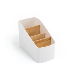 Organizador Vertical Multiuso Com Divisórias De Bambu