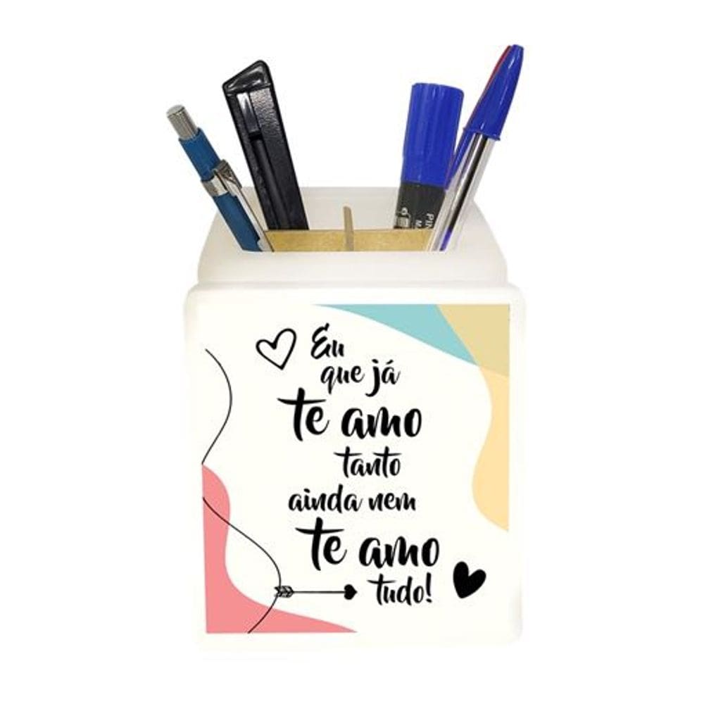 Organizador de Mesa Iluminado Já Te Amo Tanto