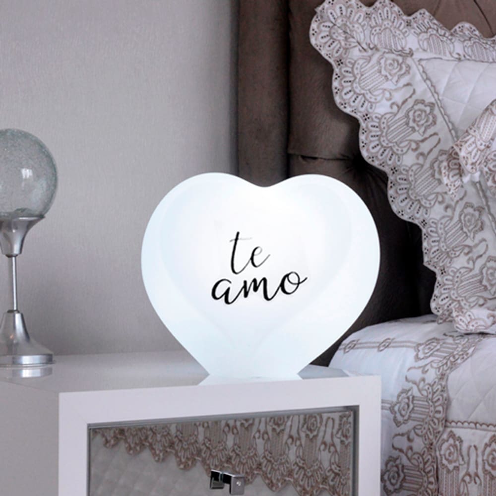 Luminária Coração Te Amo White LED