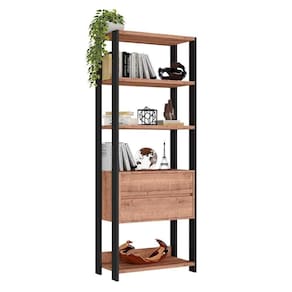 Estante Livreiro 2 Gavetas Industrial F04 Preto/solanum