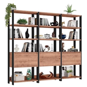 Estante Livreiro 2 Portas 2 Gavetas F04 Preto/solanum