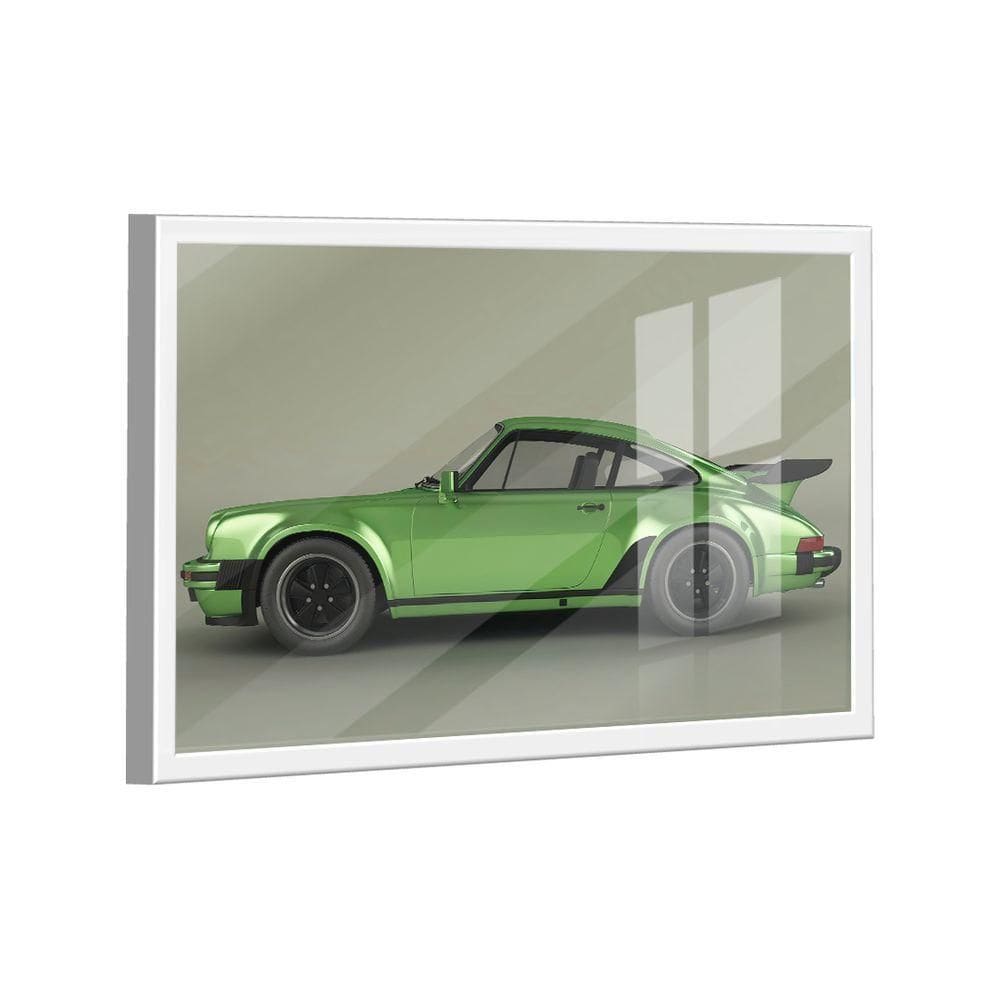 Quadro Porsche 911 Verde Metálico Lado -- Br Artes