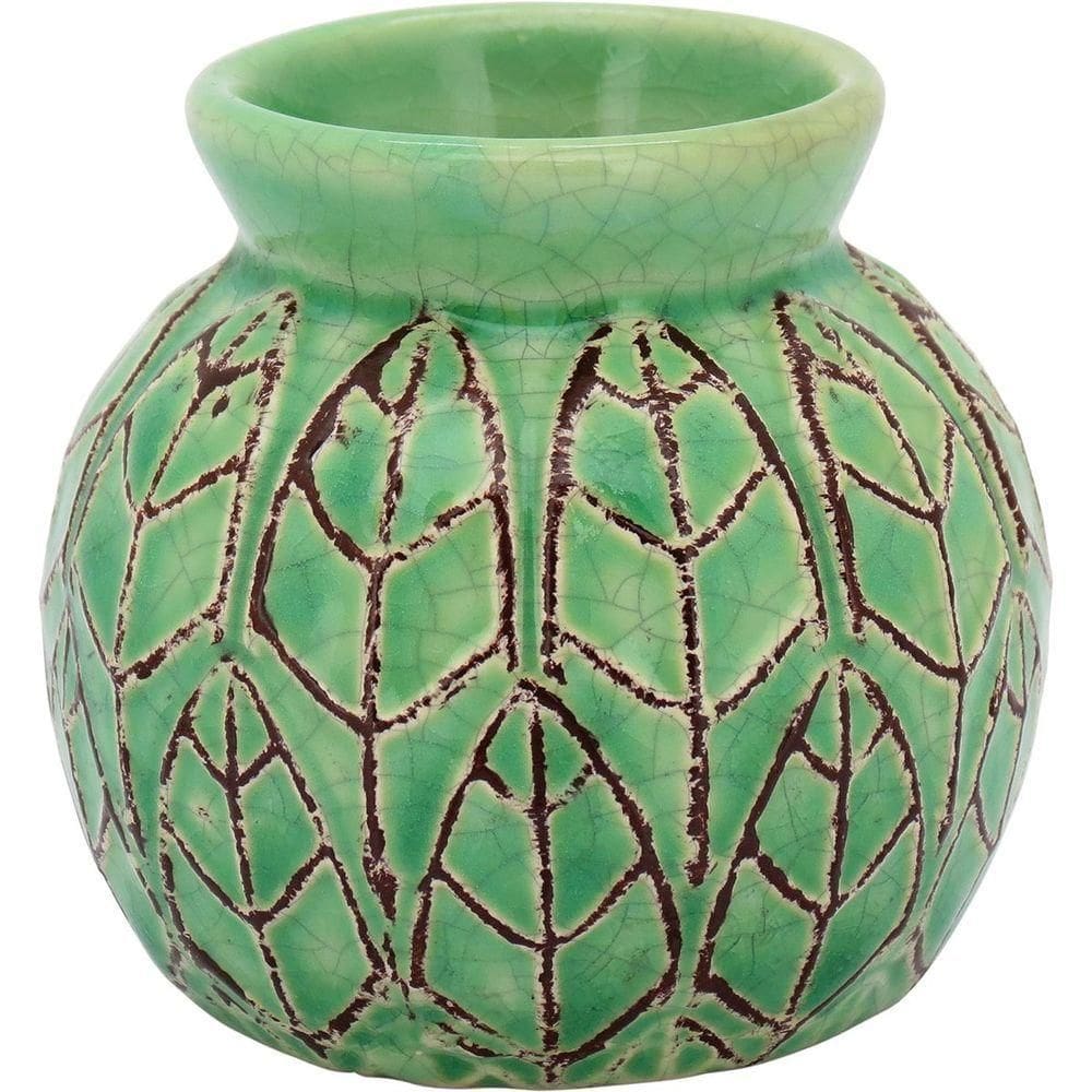 Crispin Vaso 8X8X8Cm Cerâmica Verde