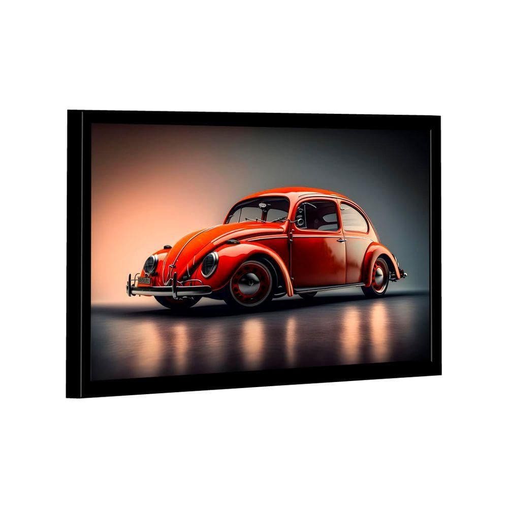 Quadro Fusca Vermelho -- Br Artes