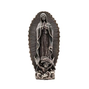 Decoração Escultura Nossa Senhora De Guadalupe Bronze Estátua Resina 23cm
