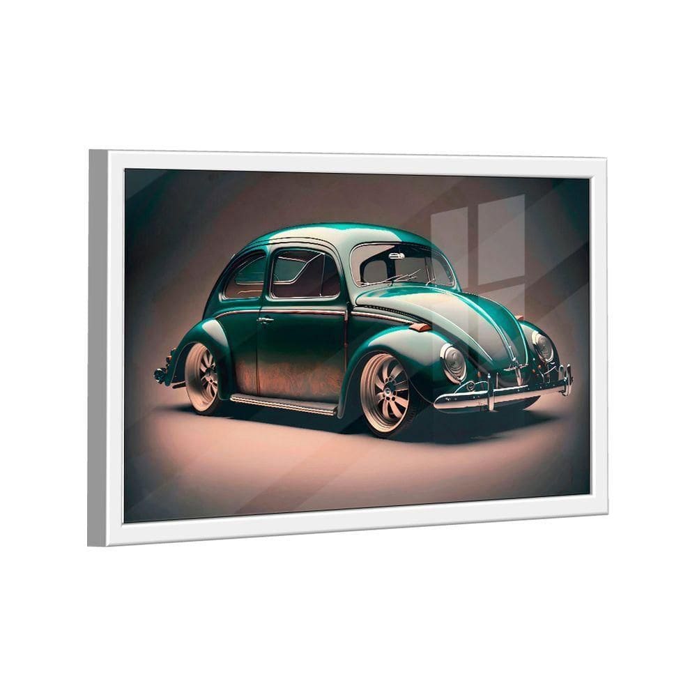 Quadro Fusca Verde -- Br Artes