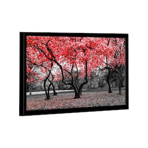 Quadro árvores Branco E Vermelho