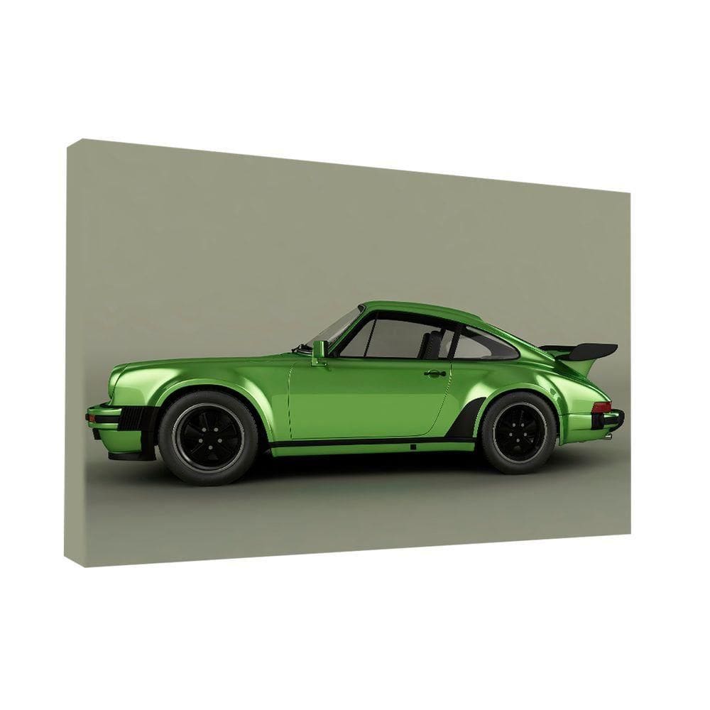 Quadro Porsche 911 Verde Metálico Lado -- Br Artes