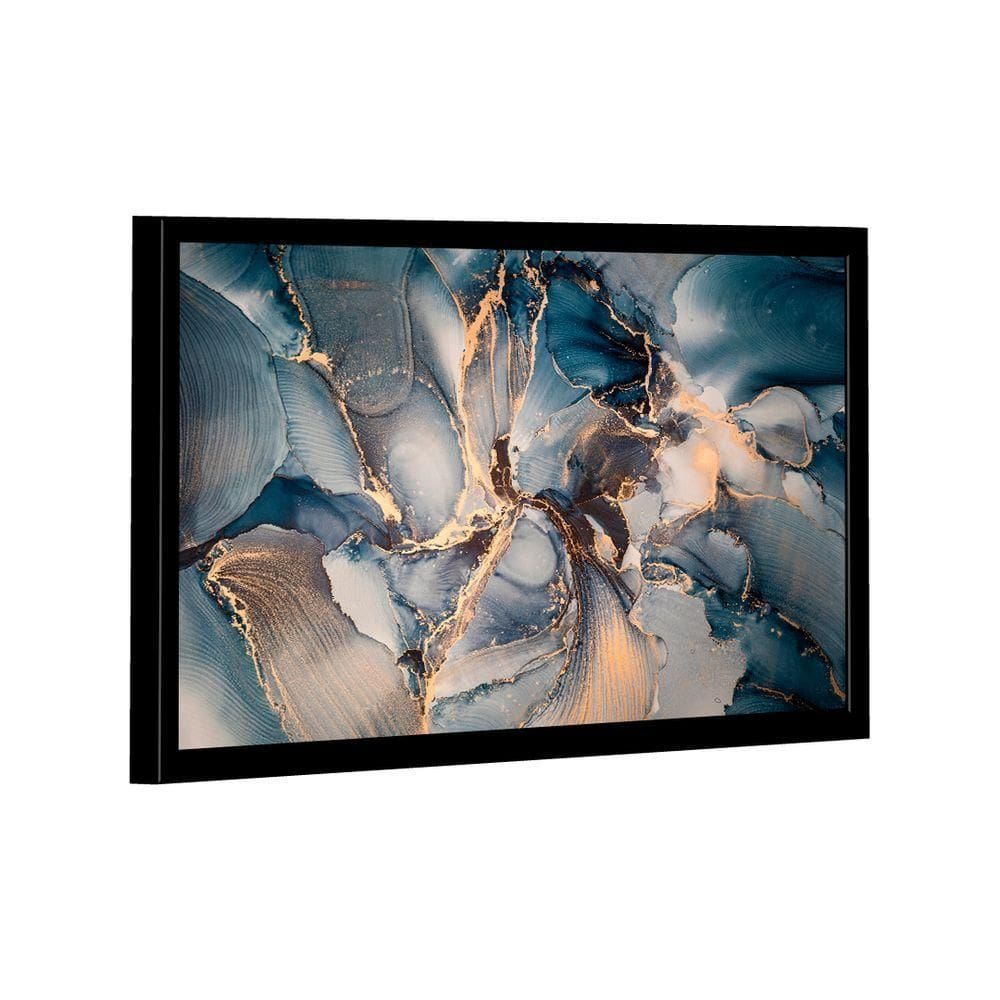Quadro Abstrato Azul Gold -- Br Artes