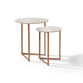 Mesa Lateral De Sala Pé De Ferro Sofá Apoio Canto Moderna