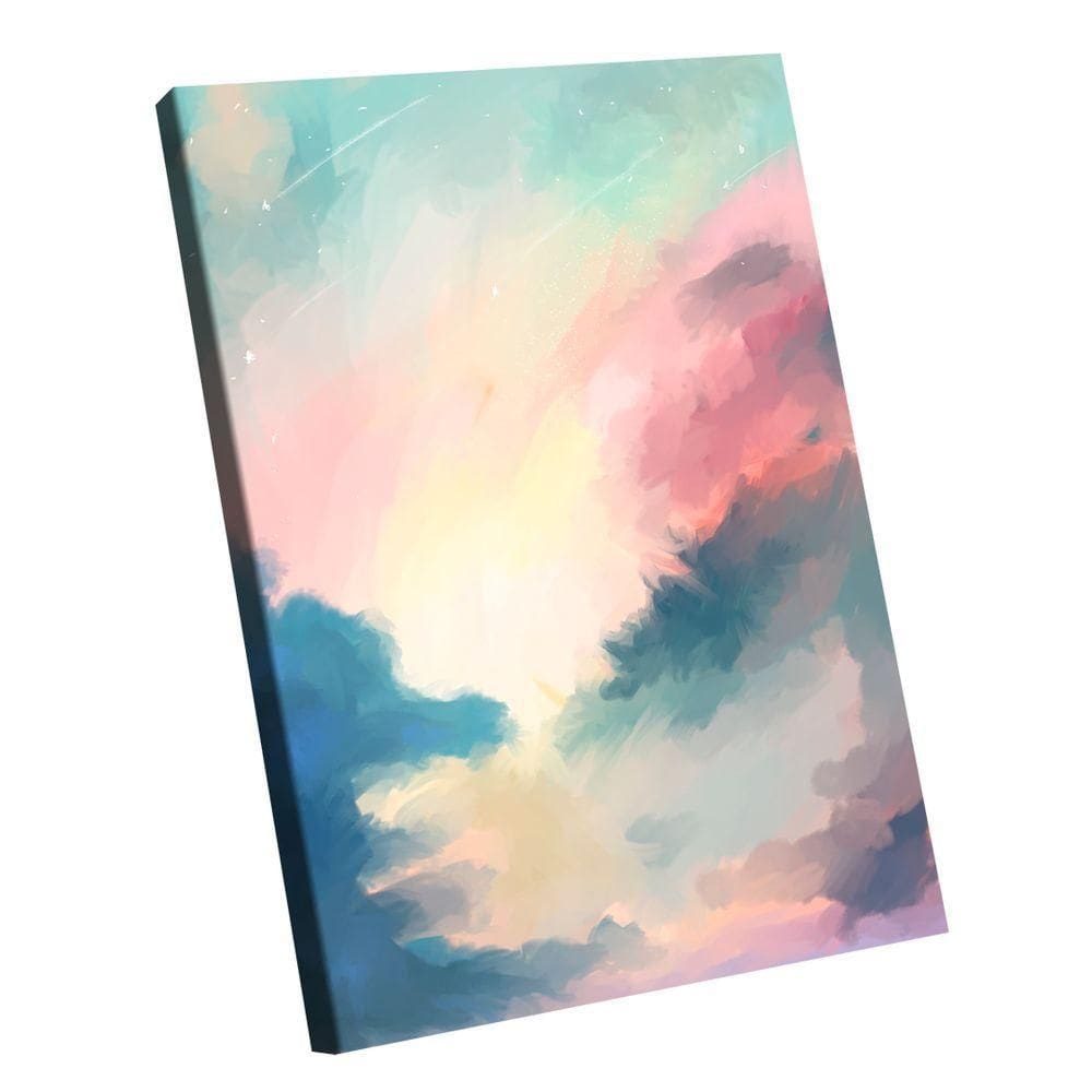 Quadro Abstrato Branco Rosa -- Br Artes