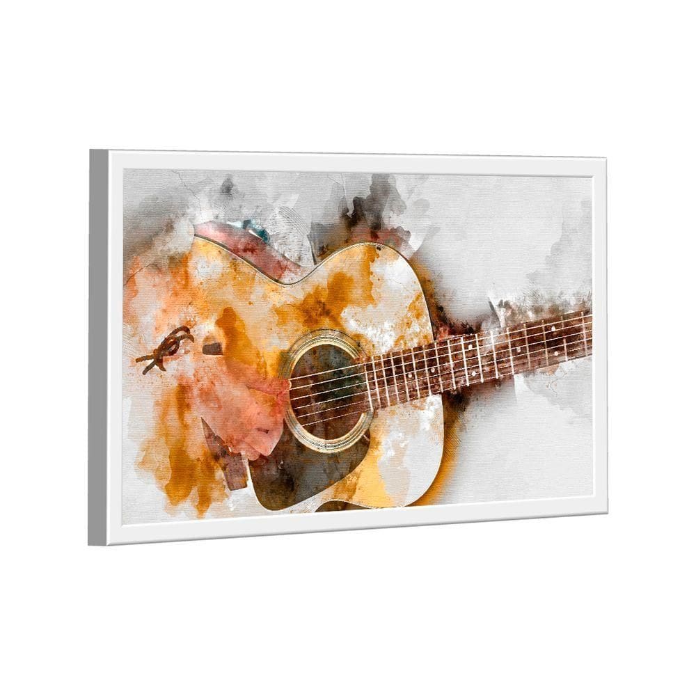 Quadro Arte Violão Aquarela -- Br Artes