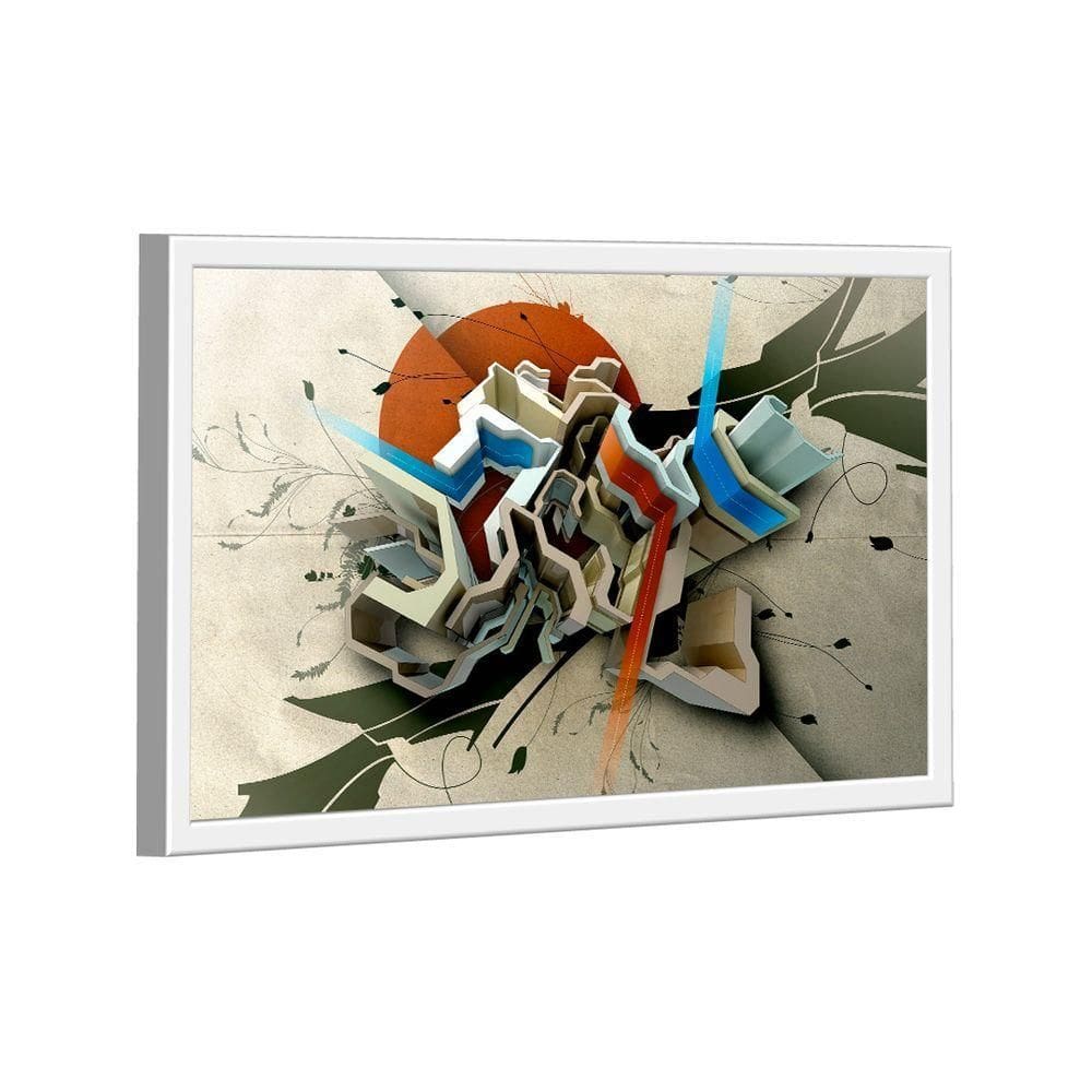 Quadro Ilustração Abstrata Multicolorida -- Br Artes