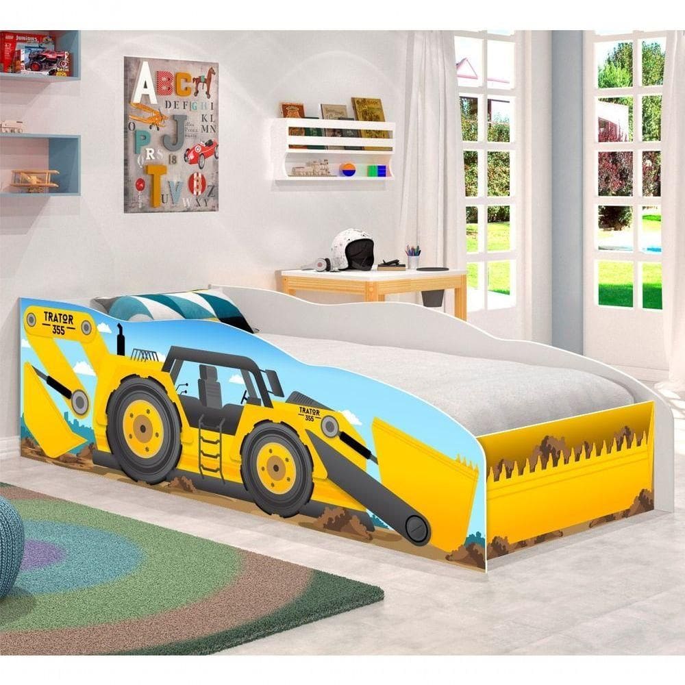 Cama Infantil Premium Kids Trator Amarelo