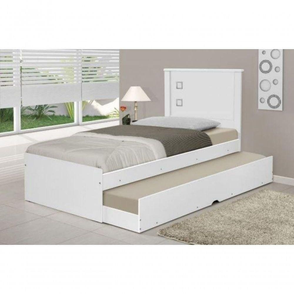 Cama Bibox Solteiro Barcelona Branco