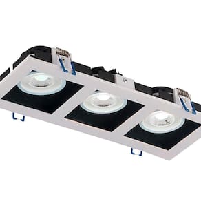 Spot Led Taschibra Quadrado Recuado Triplo Embutir Frame 15w Bivolt 6500k Luz Fria
