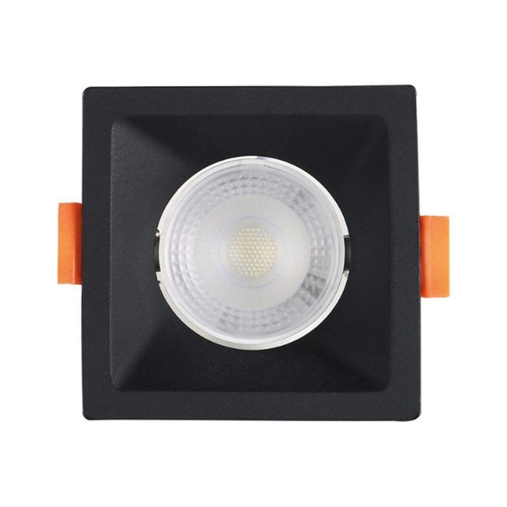 Spot De Led Recuado Embutir Quadrado 3w Bivolt Preto Blumenau 6500k Luz Fria