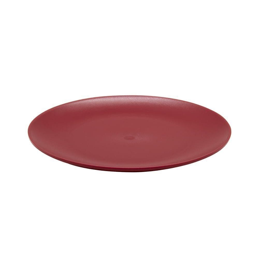 Prato Elegance Redondo 30cm Vermelho Em Policarbonato Linha Profissional Cook Vem