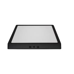 Painel De Led Blumenau Quadrado Sobrepor 24w Bivolt Preto 6500k Luz Fria