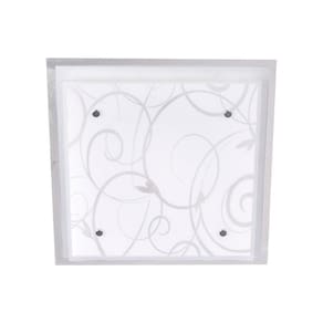 Plafon Taschibra Angra 25cm Quadrado Branco E27 Bivolt