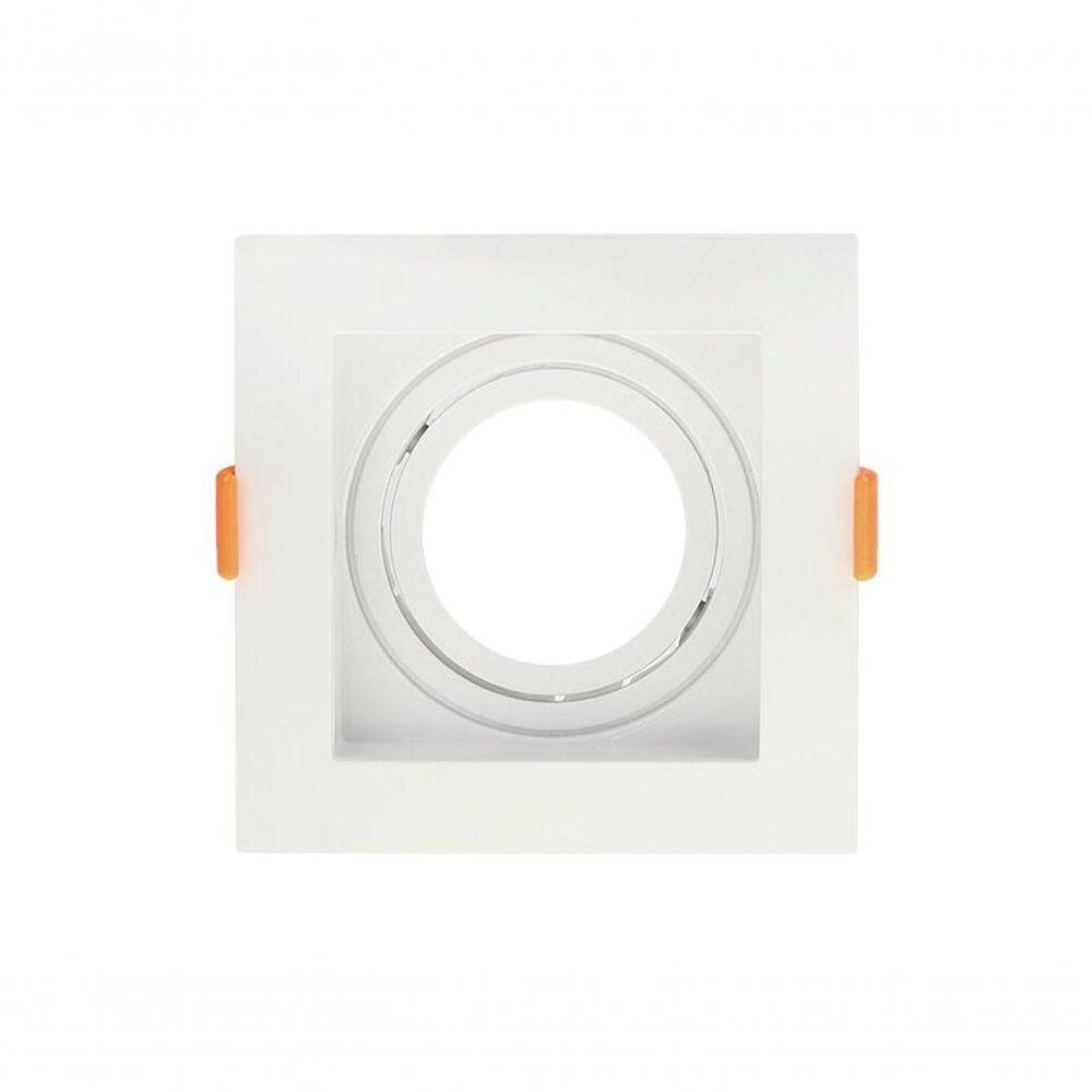 Spot Recuado De Embutir Quadrado Móvel Mr16 Branco Taschibra