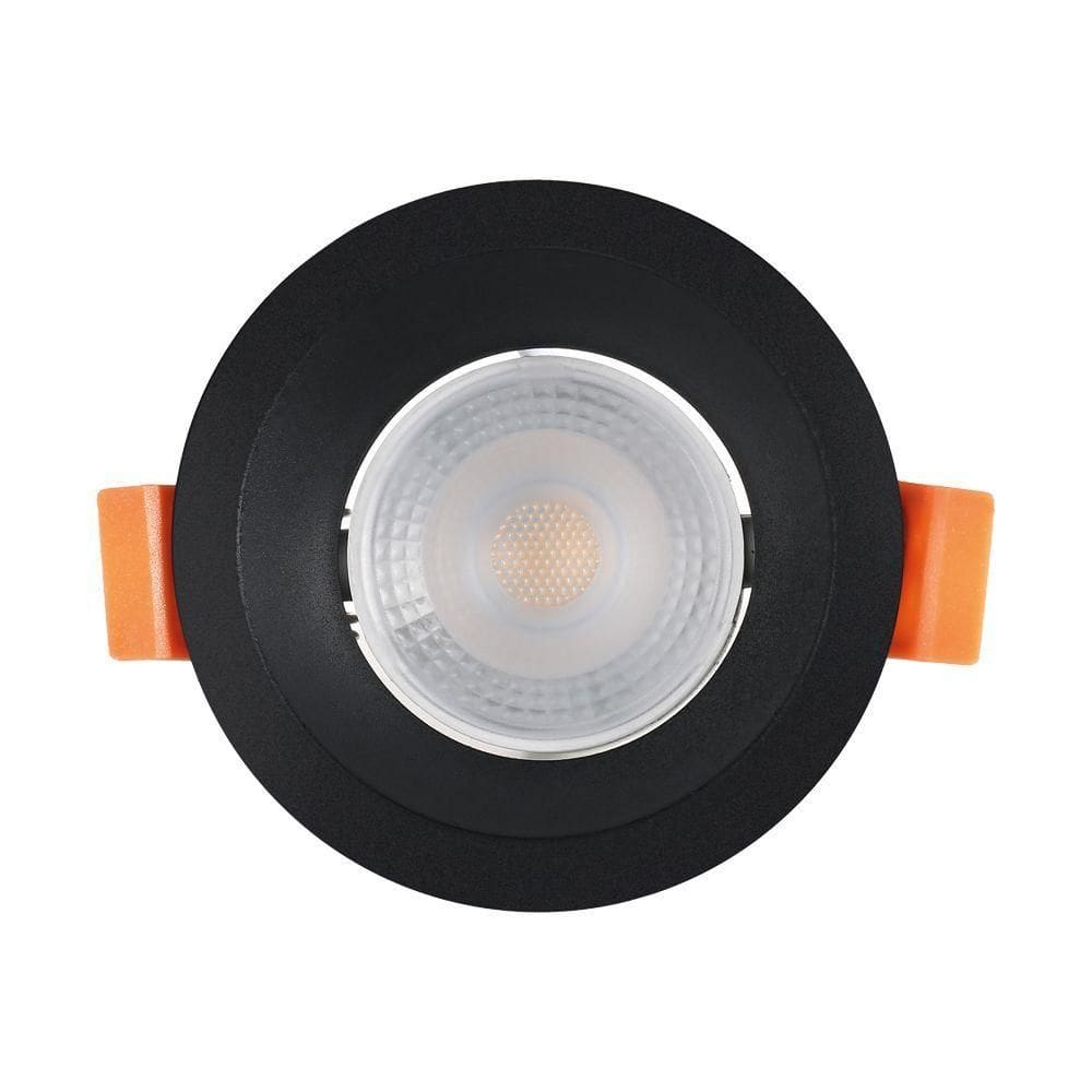 Spot De Led Recuado Embutir Redondo 6w Bivolt Preto Blumenau 6500k Luz Fria