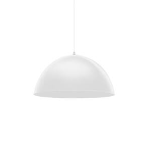 Lustre Pendente Taschibra Td 821f Grande E27 Bivolt Branco Fosco